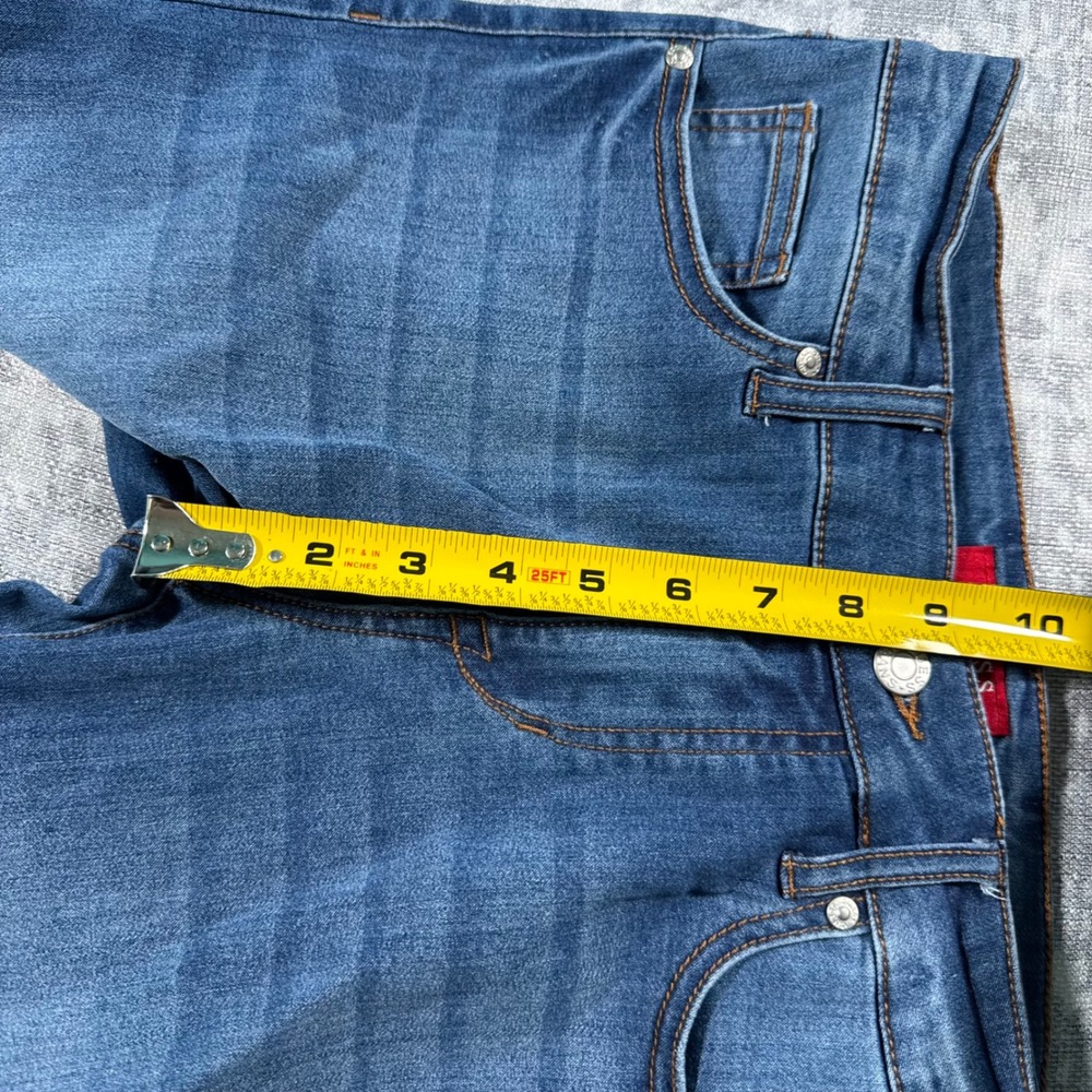 Guess Slim Jeans Women's 28 Blue Raw Hem Mid Rise Medium Wash - Picture 6 of 11